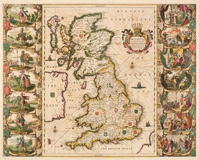 Lot 120 - British Isles. Jansson (Jan), Britannia prout divisa temporibus Anglo-Saxonum , [1646 or later]