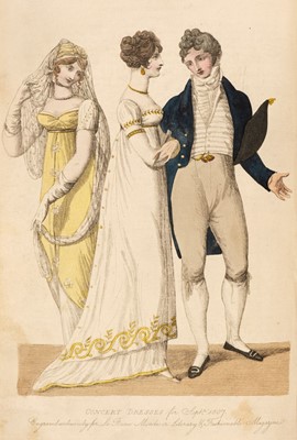 Lot 224 - Fashion. Le Beau Monde Literary Fashionable Magazine, 4 volumes, London: J.B. Bell, 1806-08