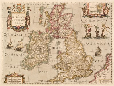 Lot 119 - British Isles. Jansson (Jan & Hondius Henricus), Magnae Britanniae et Hiberniae Tabula, 1636