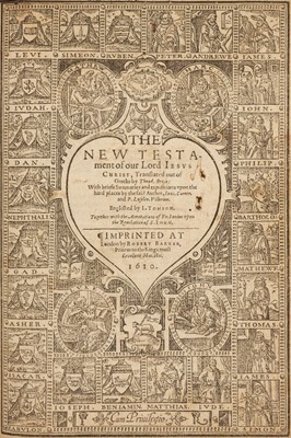 Lot 191 - Bible [English]. The Bible: that is, the Holy Scriptures ... in the Old and New Testament, 1610/11