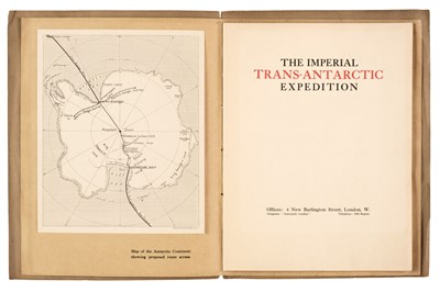 Lot 26 - Shackleton (Ernest H.). The Imperial Trans-Antarctic Expedition, prospectus, [1914]