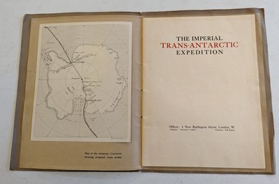 Lot 26 - Shackleton (Ernest H.). The Imperial Trans-Antarctic Expedition, prospectus, [1914]