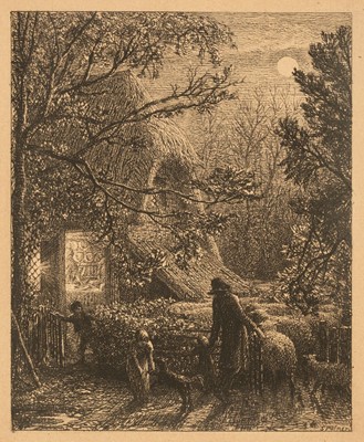 Lot 211 - Palmer (Samuel,1805-1881). Christmas, or Folding the Last Sheep, 1850