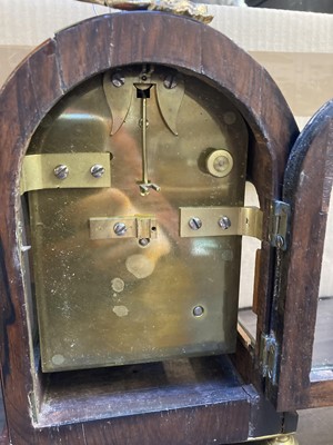 Lot 314 - Boulle Clock. A Victorian Boulle work mantel clock