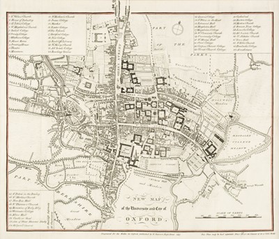 Lot 147 - Oxford. Pearson (R. publisher), New Map of the University and City of Oxford, 1817