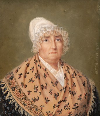 Lot 97 - Riviere (Mme, 19th century). Portrait miniature of Marguerite de Günzberg, 1835