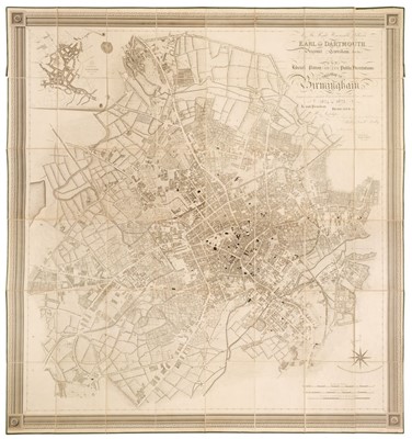 Lot 114 - Birmingham. Beilby, Knott & Beilby (publishers), Map of Birmingham, 1828