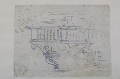 Lot 10 - Italian School. Sketch for an altarpiece with Madonna and Child enthroned