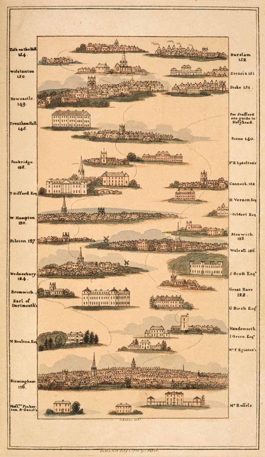 Lot 54 - Baker (J.). The Imperial Guide with Picturesque Plans of the Great Post Roads..., 1802