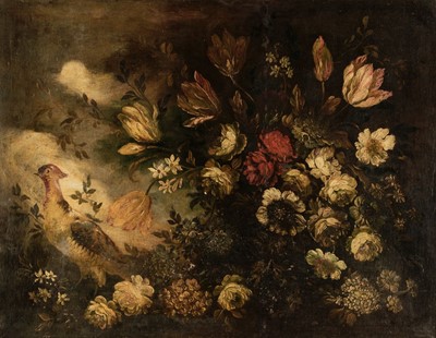 Lot 20 - Lombardy School. A Still Life of flowers, oil on canvas