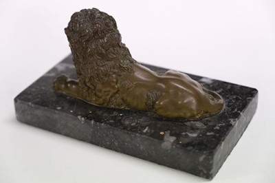 Lot 303 - Barye (Antoine Louis, 1796-1875). Lion Assis, bronze sculpture