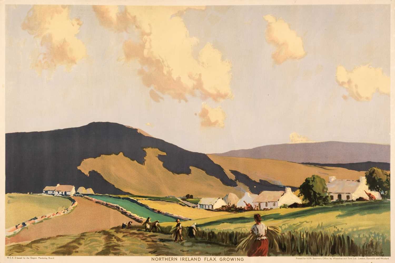Lot 167 - Linen Industry Advertising Poster. Northern Ireland Flax Growing, HMSO, c. 1930s