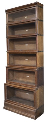 Lot 310 - Bookcase. A 1920s Globe Wernicke oak 6-tier bookcase