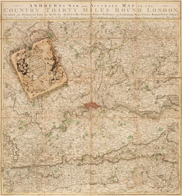 Lot 141 - London. Andrews (J.), Andrews's New and Accurate Map of the Country..., round London, 1782