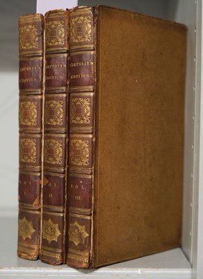 Lot 232 - Grotius (Hugo). The rights of war and peace, 3 vols., 1814