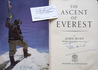 Lot 16 - Hunt (John). The Ascent of Everest, 1st edition, London: Hodder & Stoughton, 1953