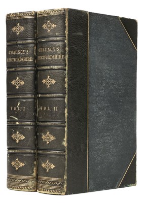 Lot 34 - Chauncy (Sir Henry). The Historical Antiquities of Hertfordshire..., 2 volumes, 1826