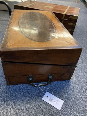 Lot 316 - Campaign Writing Box. A Victorian writing box plus another