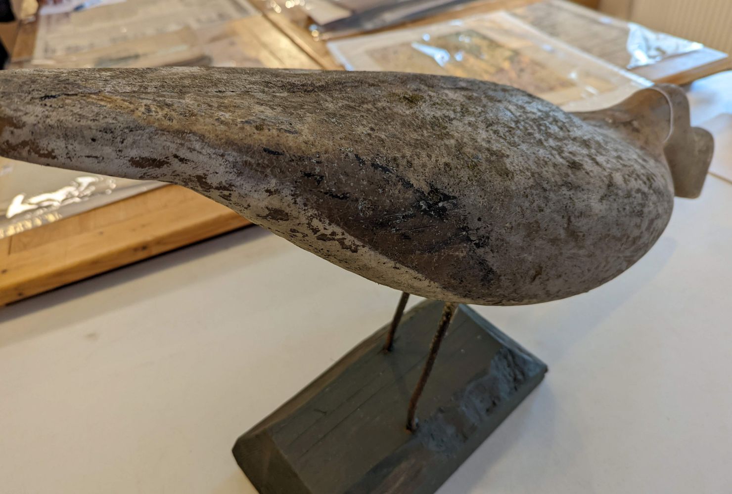 Lot 93 Bird decoy. Pinkfooted goose, made for Sir