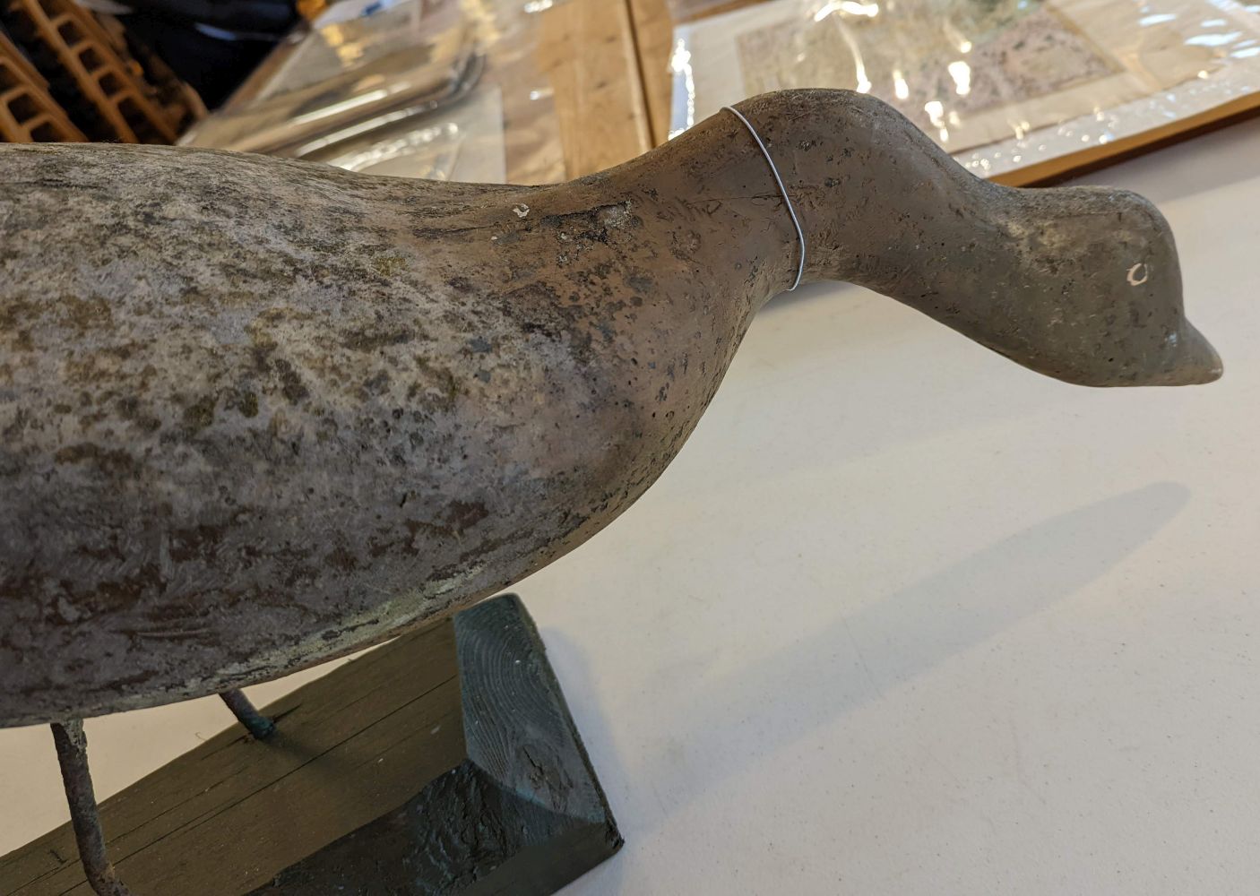 Lot 93 Bird decoy. Pinkfooted goose, made for Sir