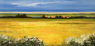 Lot 247 - Carnt (Shirley, 1927-).  Buttercups and Dandelions at Burnham Overy Staithe, Norfolk, oil