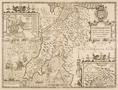 Lot 424 - Carnarvonshire. Speed (John), Caernarvon Both Shyre and Shire-Towne..., 1676