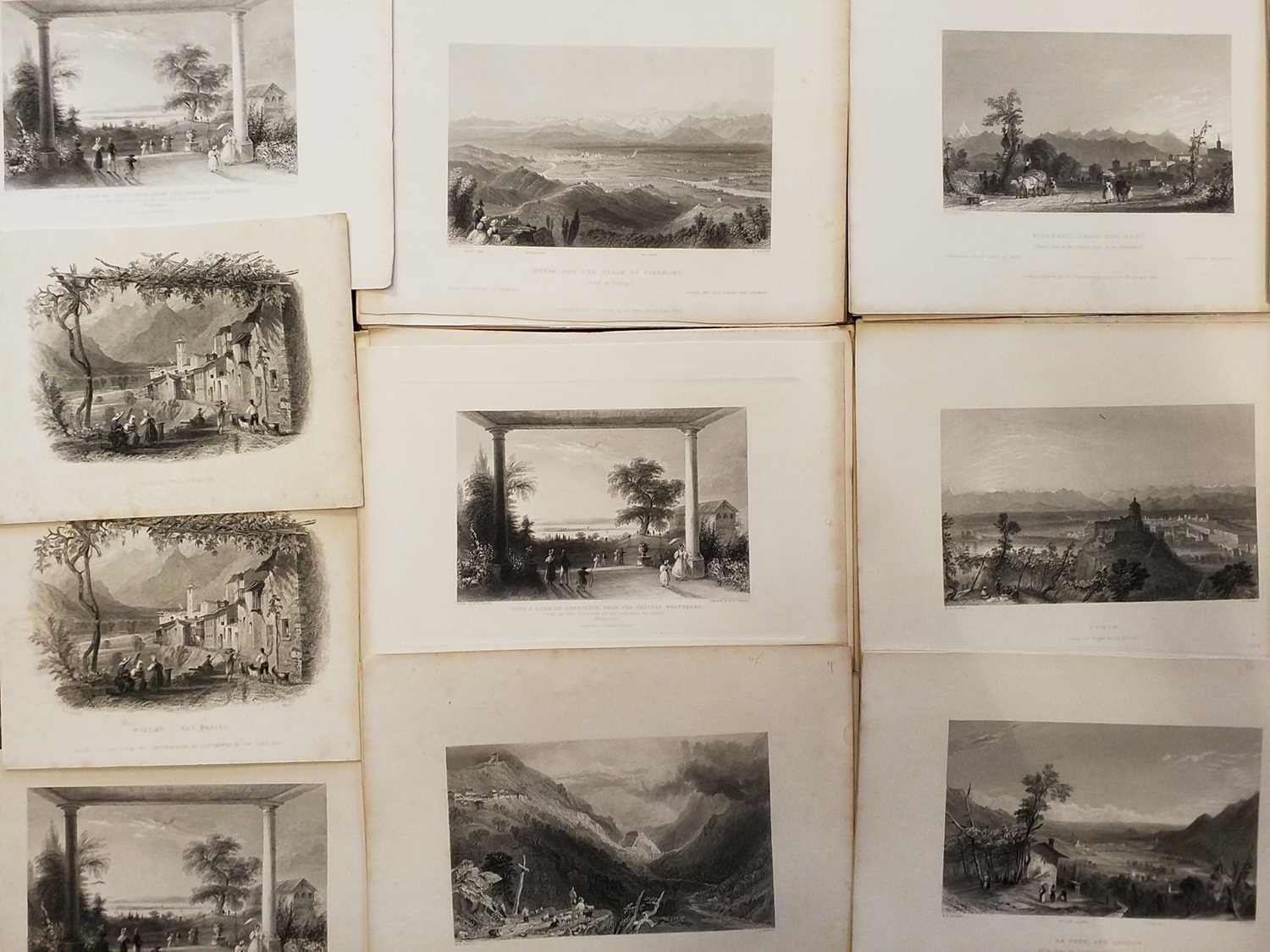 Lot 552 - Swiss Plates. A collection of approximately 400 19th-century monochrome Swiss scenery engravings