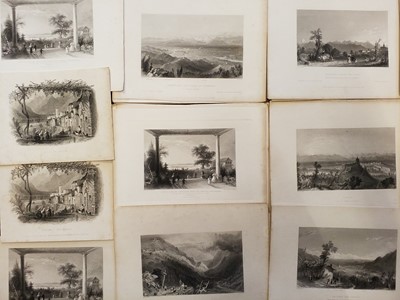 Lot 552 - Swiss Plates. A collection of approximately 400 19th-century monochrome Swiss scenery engravings