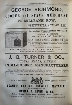 Lot 181 - The Brewers' Journal. A Monthly Trade Circular, a broken run of 17 volumes, London, 1871-1906