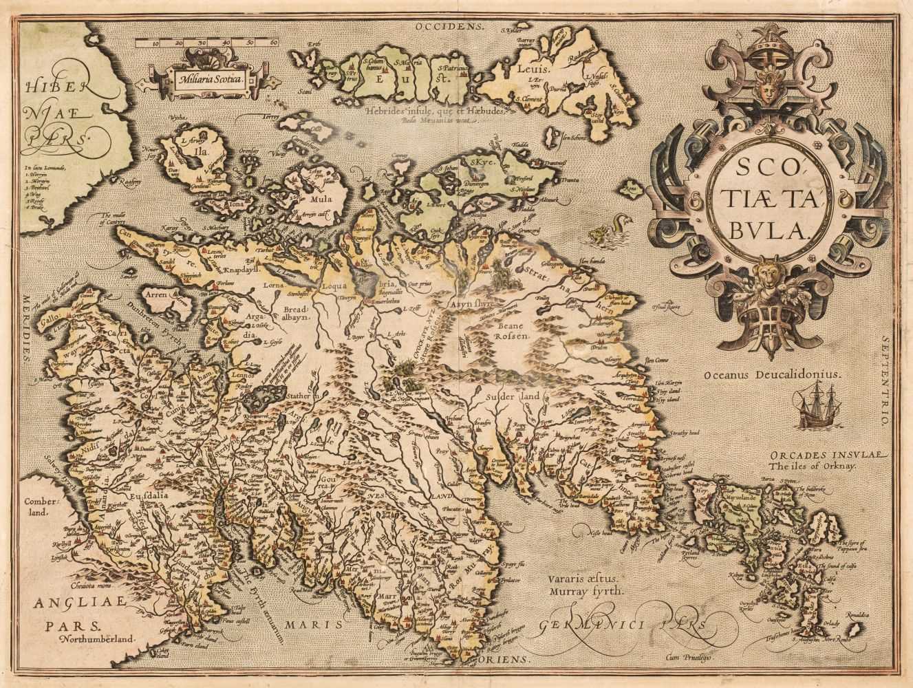 Lot 491 - Scotland. Ortelius (Abraham), Scotiae Tabula, 1573 or later