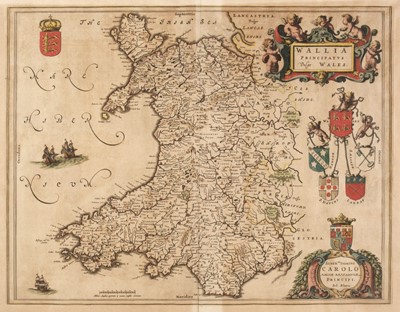 Lot 505 - Wales. Blaeu (Johannes), Wallia Principatus vulgo Wales, Amsterdam circa 1645