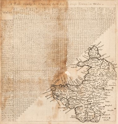 Lot 507 - Wales. Jenner (Thomas - Van Langeren Jacob), A Table shewing the distances..., 1643