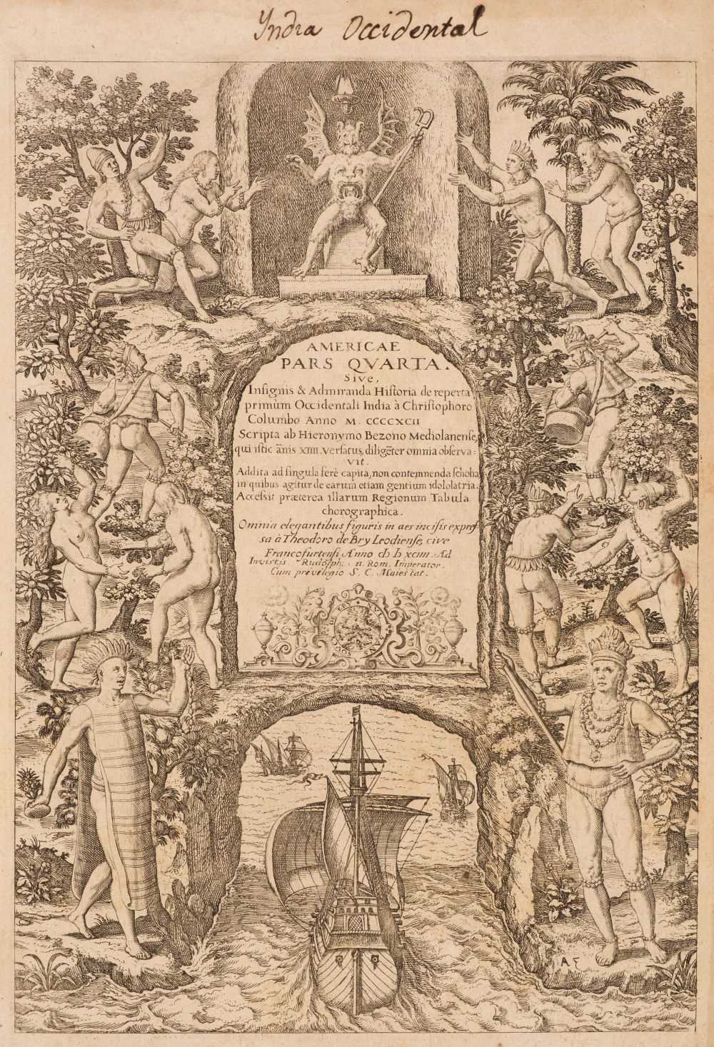 Lot 13 - De Bry (Theodore). Americæ Pars Quarta, Frankfurt: Theodore De Bry, 1594