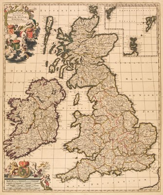 Lot 411 - British Isles. De Wit (Frederick), Novissima prae caeteris aliis accuratissima..., 1690