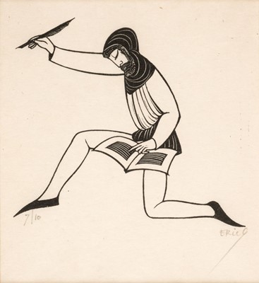 Lot 377 - Gill (Eric, 1882-1940). Chaucer Writing, 1930