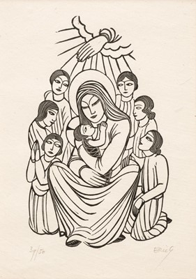 Lot 88 - Gill (Eric, 1882-1940). Madonna and Child with Children (2nd State), 1925