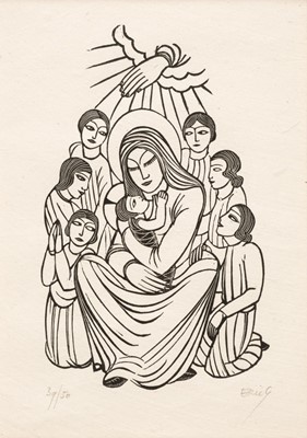 Lot 368 - Gill (Eric, 1882-1940). Madonna and Child with Children (2nd State), 1925