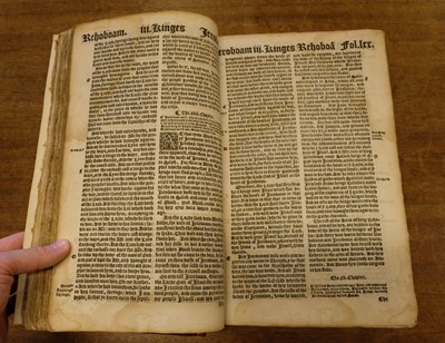 Lot 100 - Bible [English; Matthew's Version]. [The Byble, that is to saye, all the holye Scripture... , 1551]