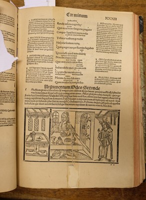 Lot 91 - Horatius Flaccus (Quintus). Opera cu[m] quibusdam Annotat[i]o[n]ib[us]..., 1498