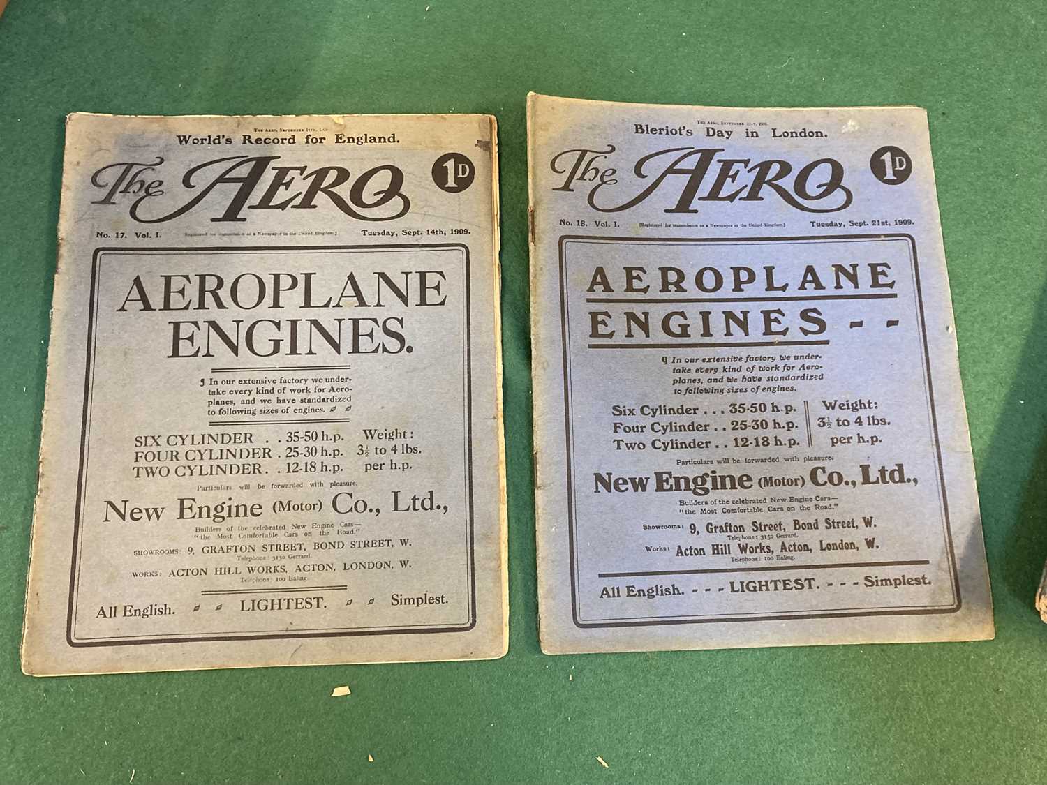 Lot 40 - Aviation magazines. The Aero, 25 issues, 1909-1910