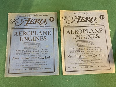 Lot 40 - Aviation magazines. The Aero, 25 issues, 1909-1910