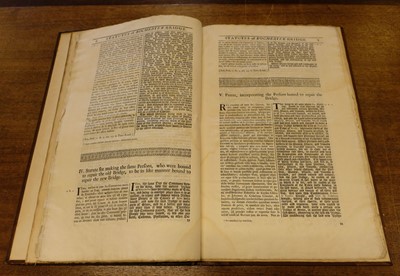 Lot 64 - Rochester, Kent. A collection of Statutes concerning Rochester Bridge, 1733
