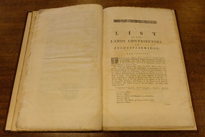 Lot 24 - Rochester, Kent. A collection of Statutes concerning Rochester Bridge, 1733