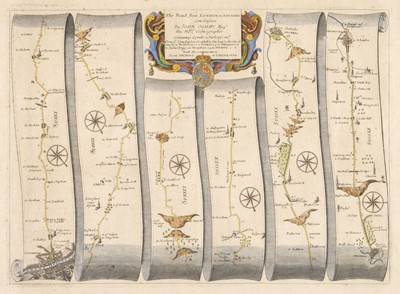 Lot 480 - Ogilby (John). The Road from London to Arundel com. Sussex, circa 1676