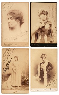 Lot 259 - Italian Opera. A collection of 24 signed cabinet-card style photographs