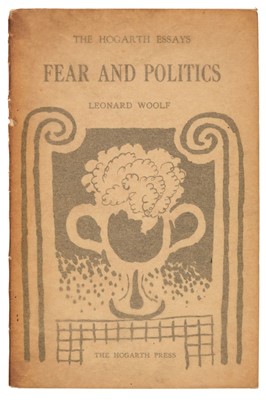 Lot 703 - Woolf (Leonard). Fear and Politics, 1st edition, Richmond: The Hogarth Press, 1925