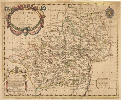 Lot 450 - Hertfordshire. Seller (John), Hertfordshire Actually Surveyed and Delineated, circa 1732