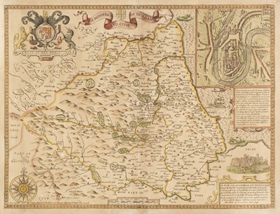 Lot 115 - Durham. Speed (John), The Bishoprick of Durham, Thomas Bassett & Richard Chiswell, 1676