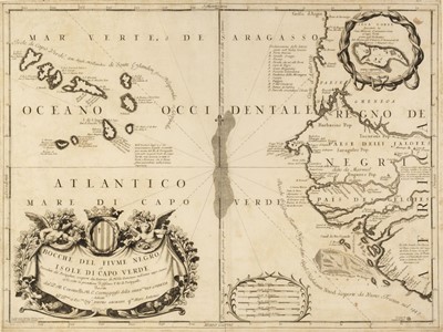 Lot 421 - Cape Verde Islands. Coronelli (V. M.) Bocche del Fiume Negro et Isole di Capo Verde, 1690