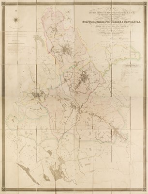 Lot 501 - The Potteries. Hargreaves (Thomas), Map of the Staffordshire Potteries & Newcastle, 1832